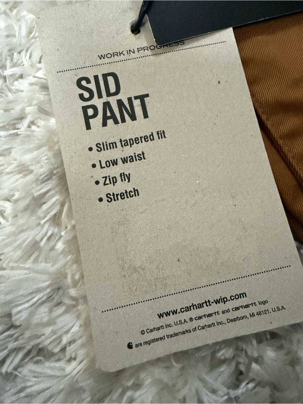 NWT Carhartt Wip : Sid Pants Hamilton Brown Size 26x32 - Picture 4 of 10